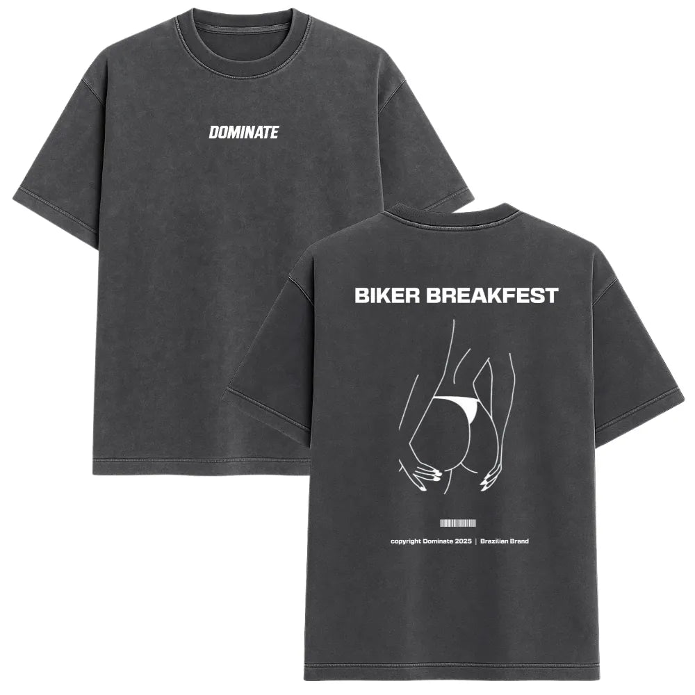 Camiseta Oversized - Biker Breakfest