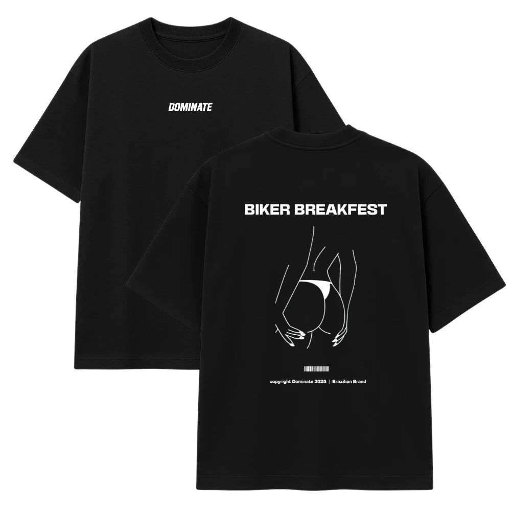 Camiseta Oversized - Biker Breakfest